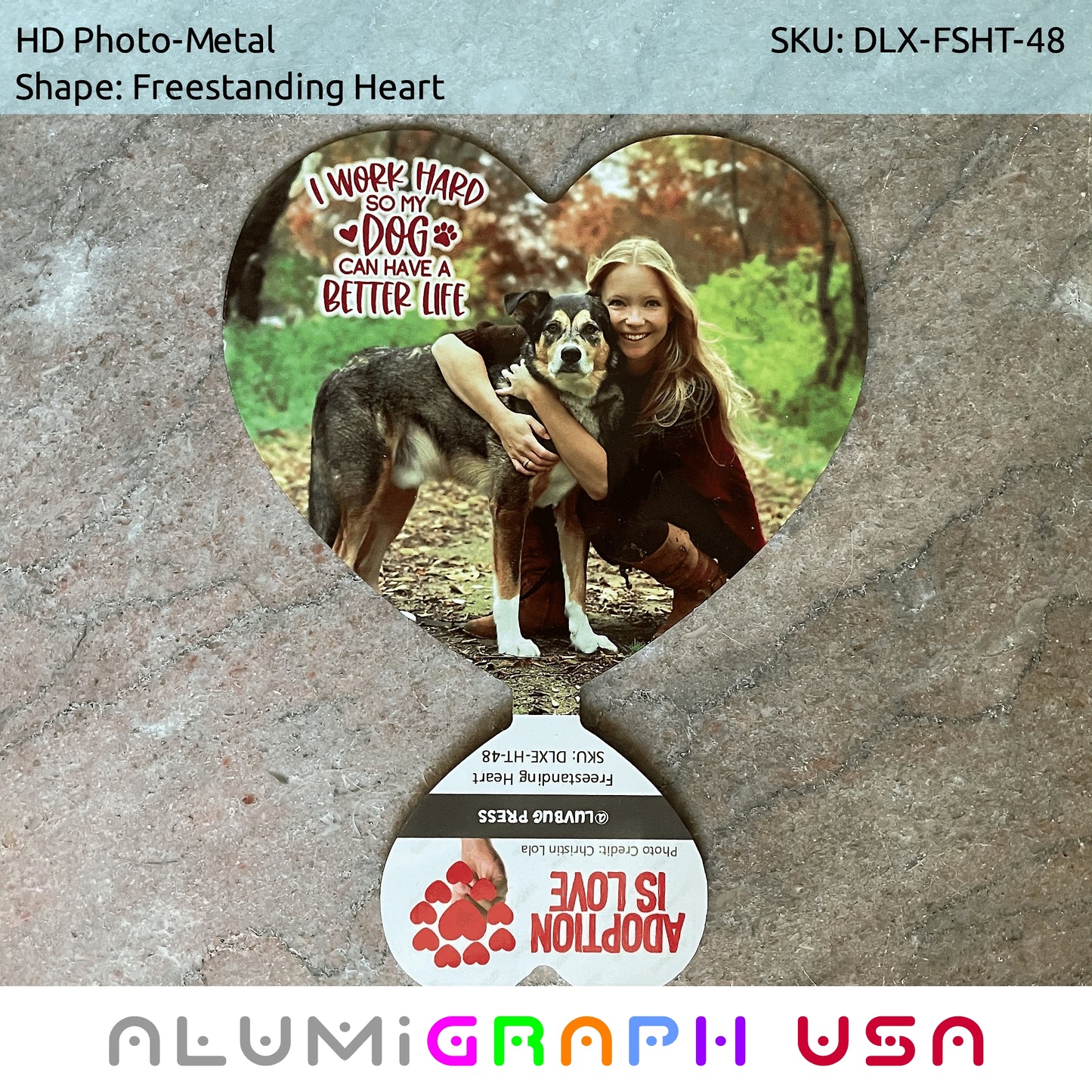 Freestanding Heart Shape Photo-Metal