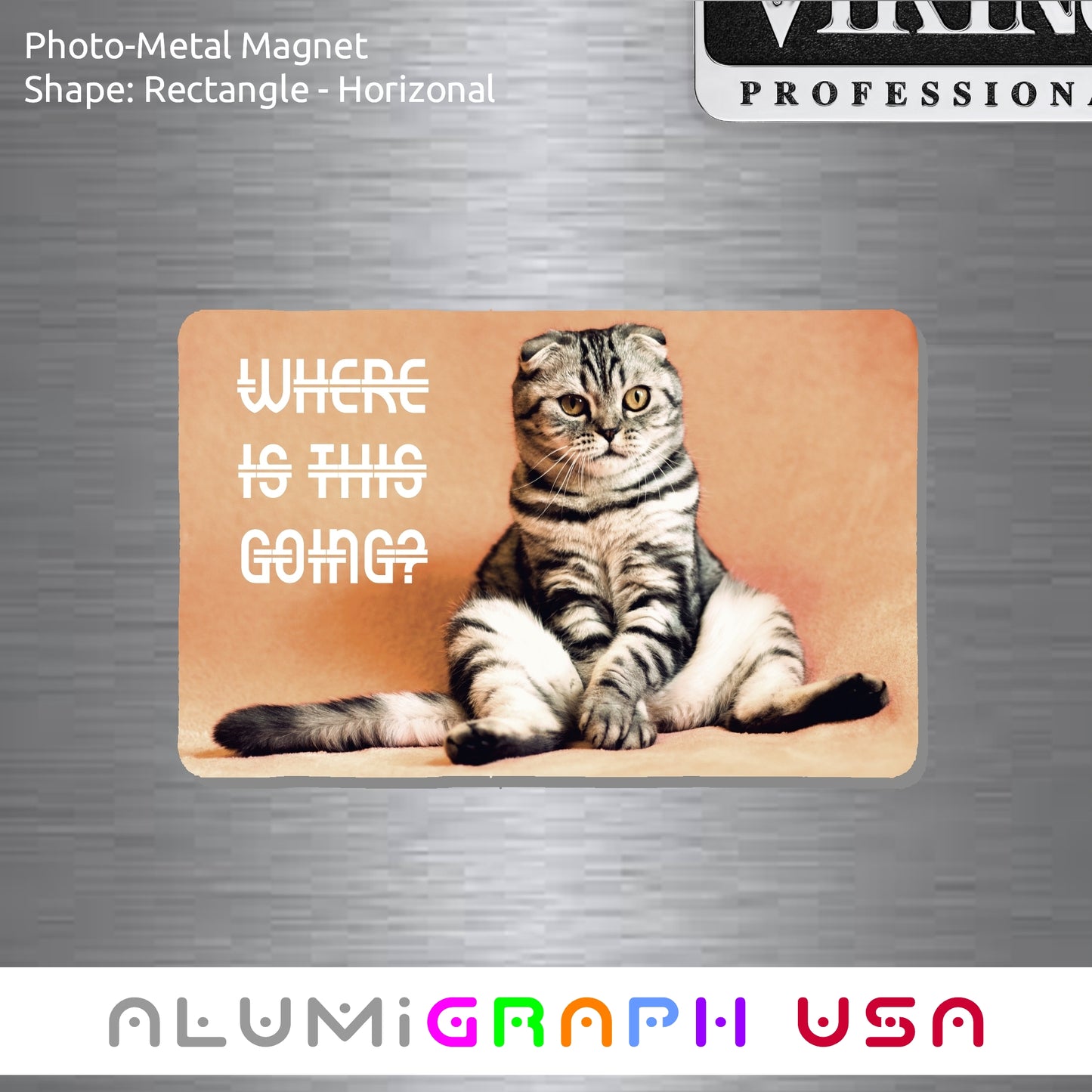 Rectangle - Horizonal Photo-Metal Magnet