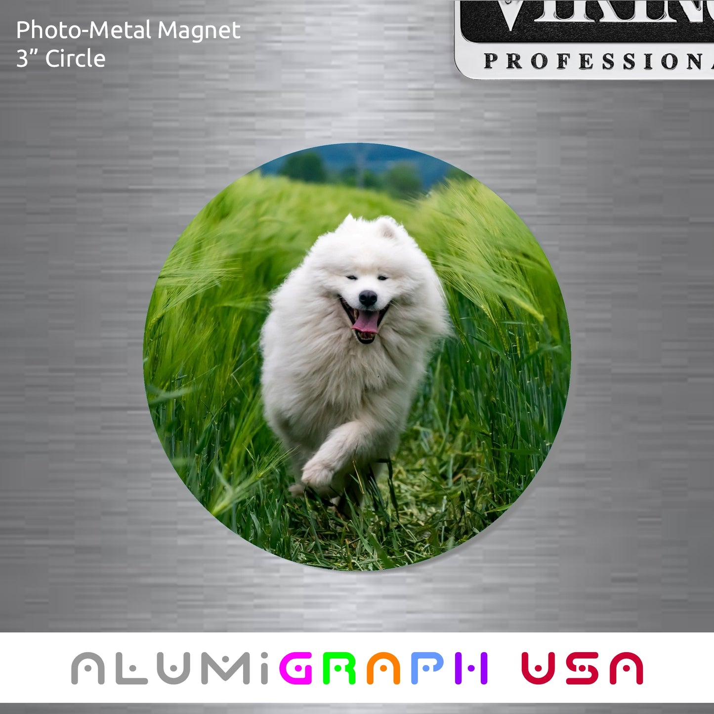 3" Circle Photo-Metal Magnet