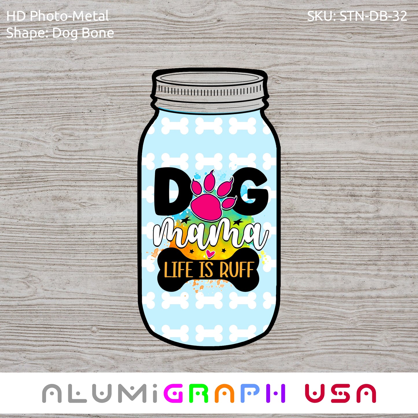 Novelty Photo-Metal Mason Jar