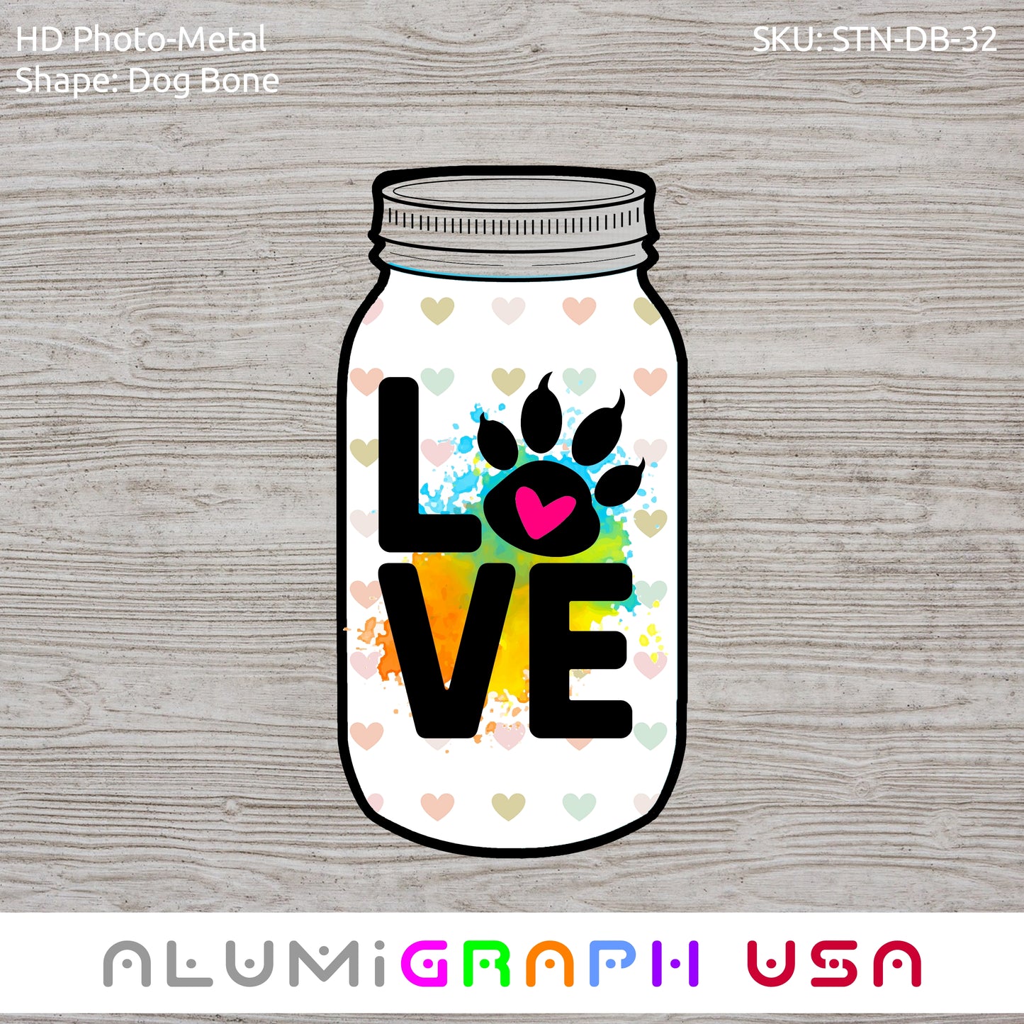 Novelty Photo-Metal Mason Jar