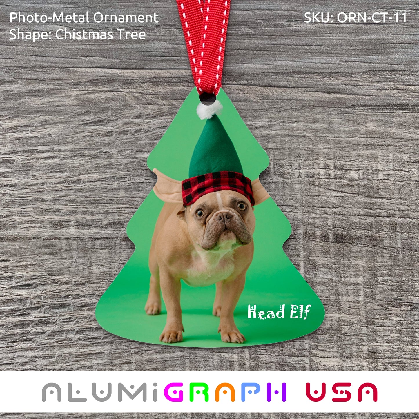 Christmas Tree Photo-Metal Ornament