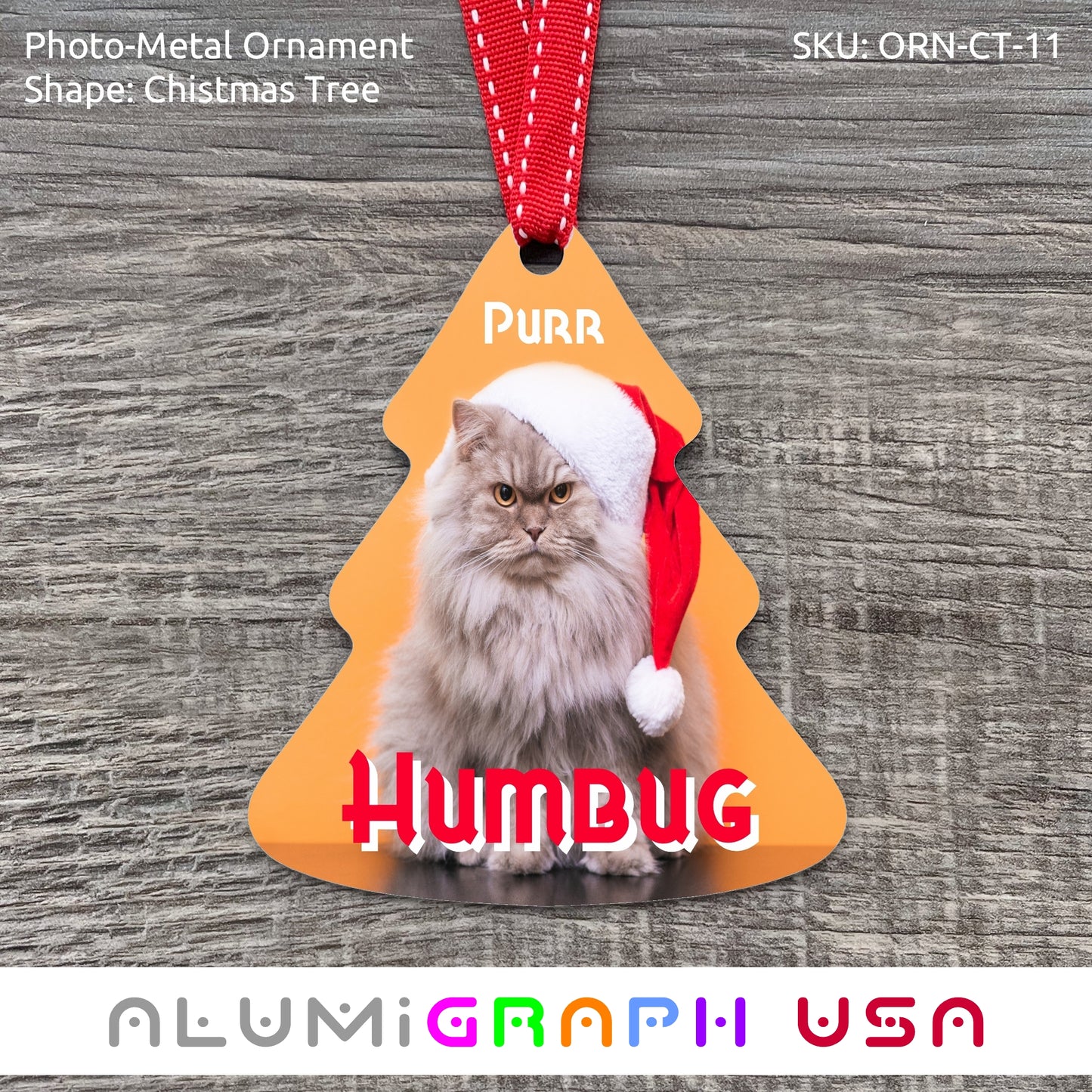 Christmas Tree Photo-Metal Ornament