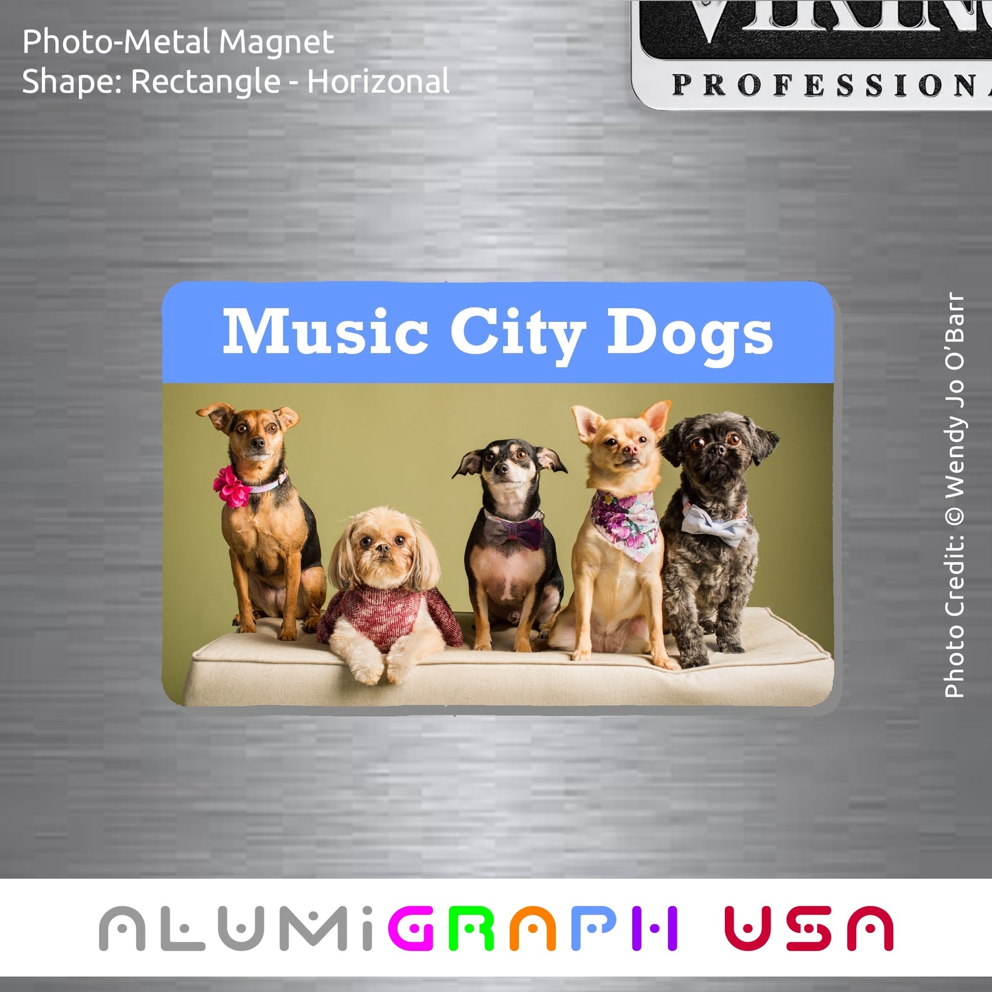 Rectangle - Horizonal Photo-Metal Magnet