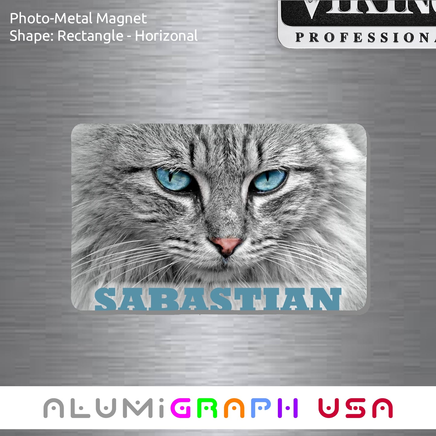 Rectangle - Horizonal Photo-Metal Magnet