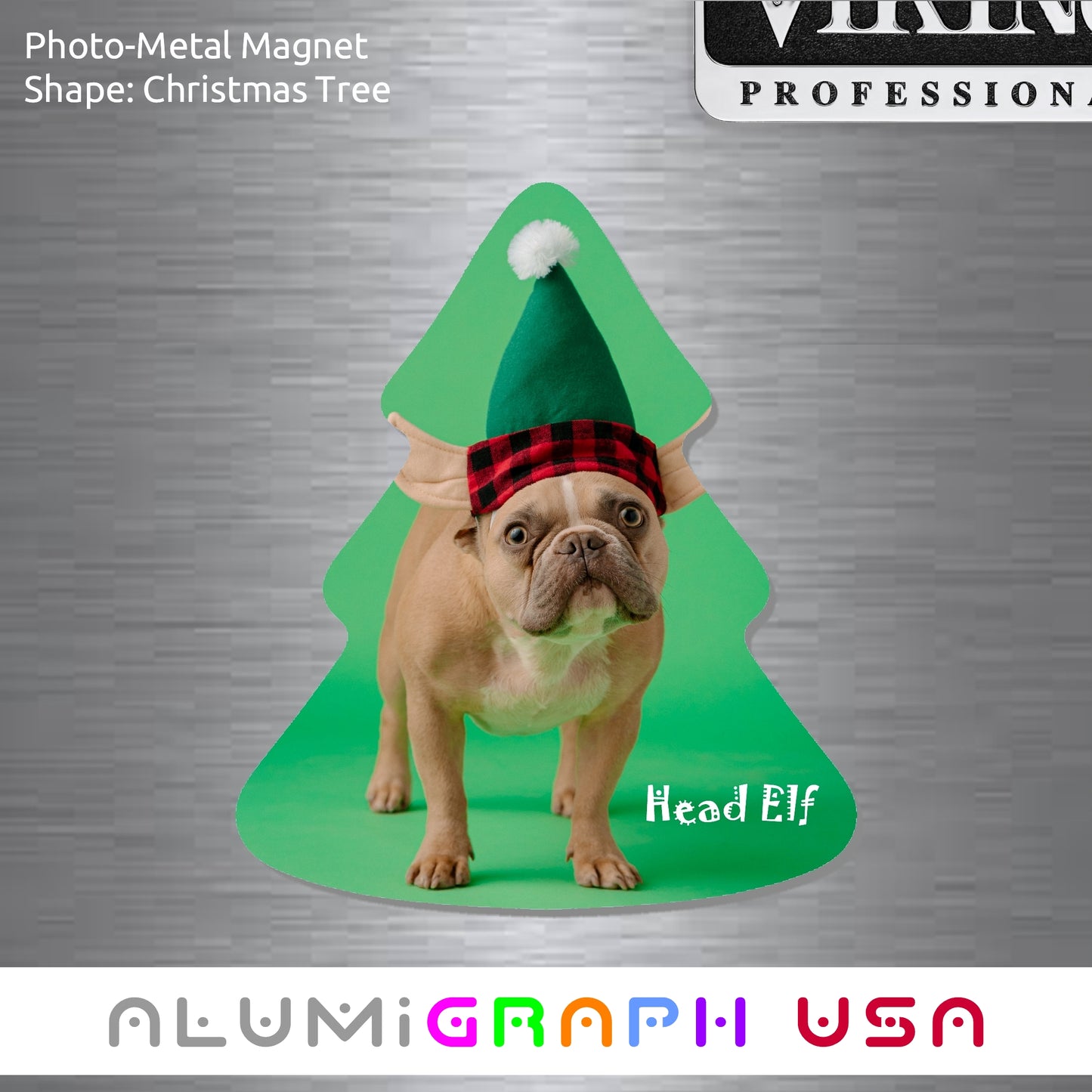 Christmas Tree Photo-Metal Magnet