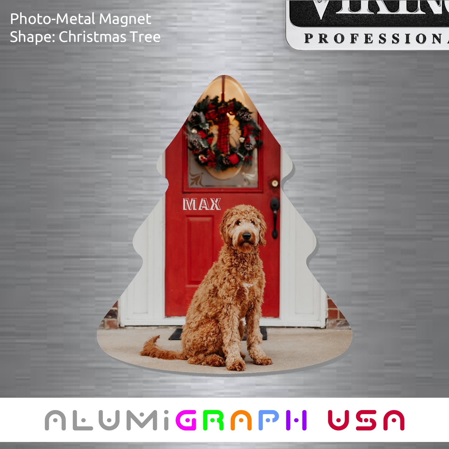 Christmas Tree Photo-Metal Magnet