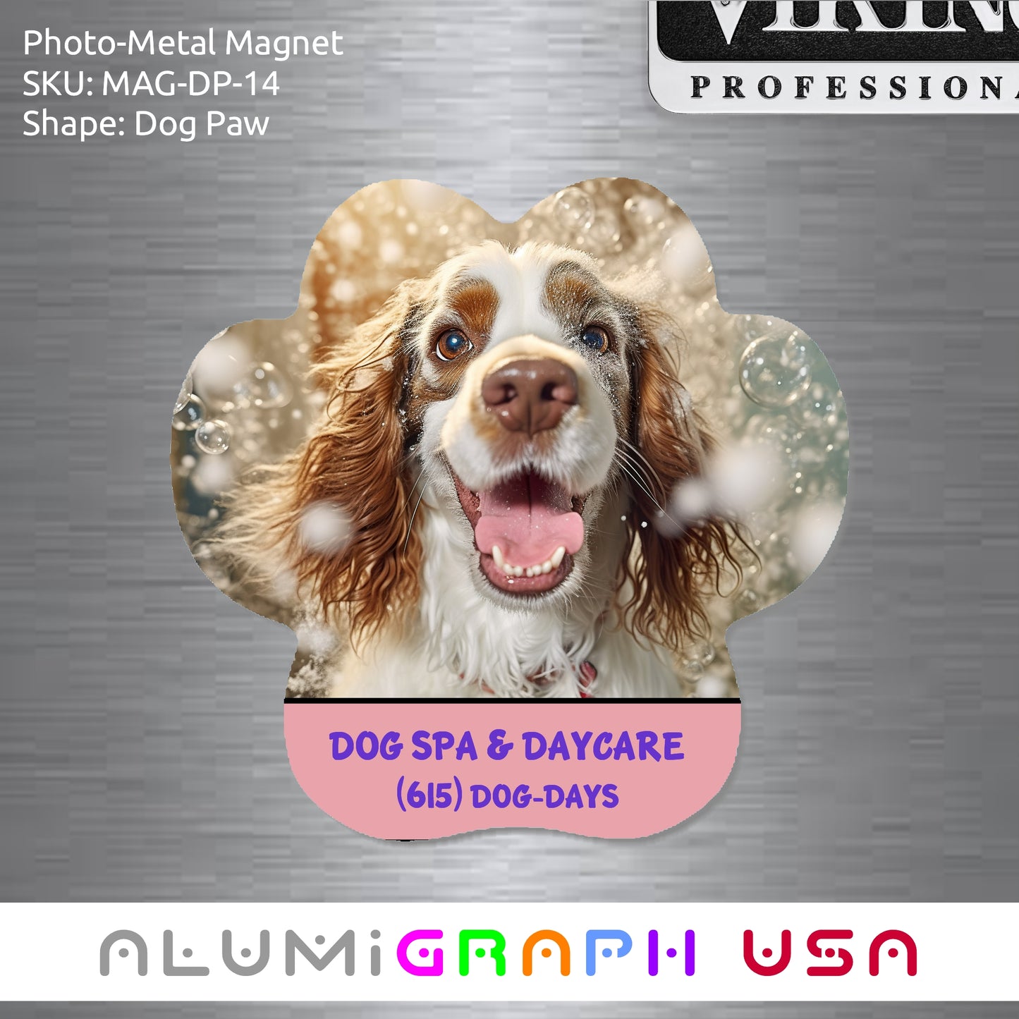 Dog Paw Photo-Metal Magnet