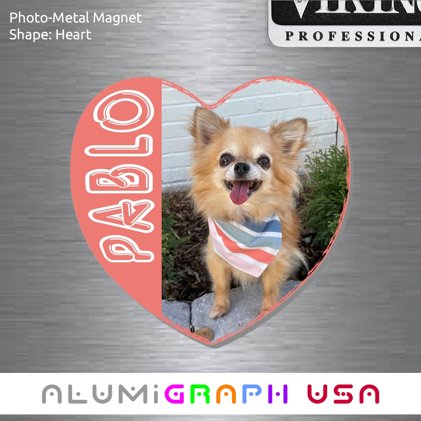 Heart Photo-Metal Magnet