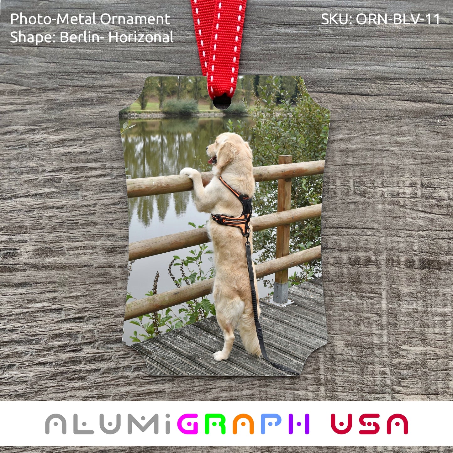 Berlin - Vertical Photo-Metal Ornament