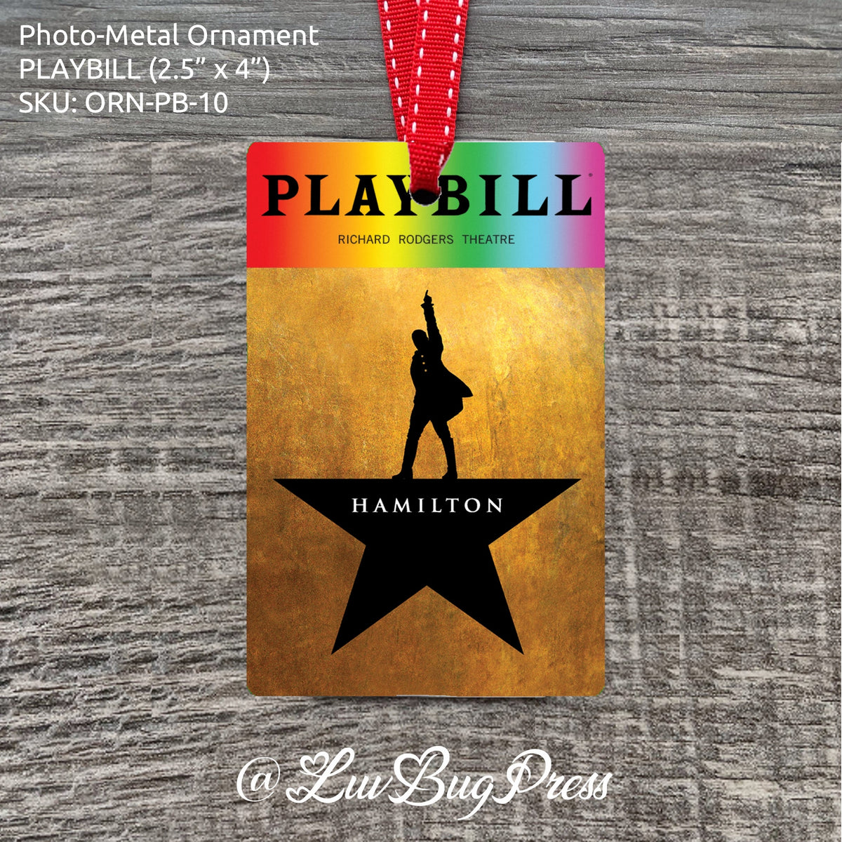 PLAYBILL - Vertical Photo-Metal Ornament