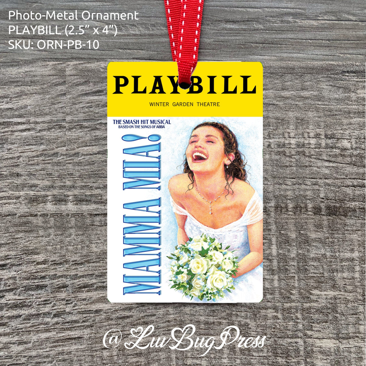 PLAYBILL - Vertical Photo-Metal Ornament