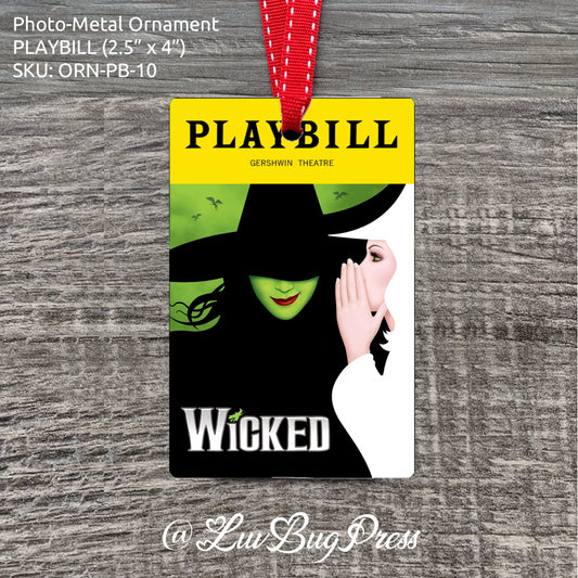 PLAYBILL - Vertical Photo-Metal Ornament