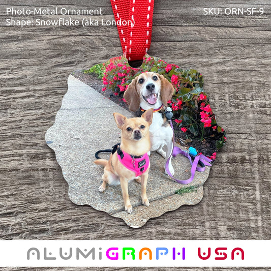 Snowflake Photo-Metal Ornament